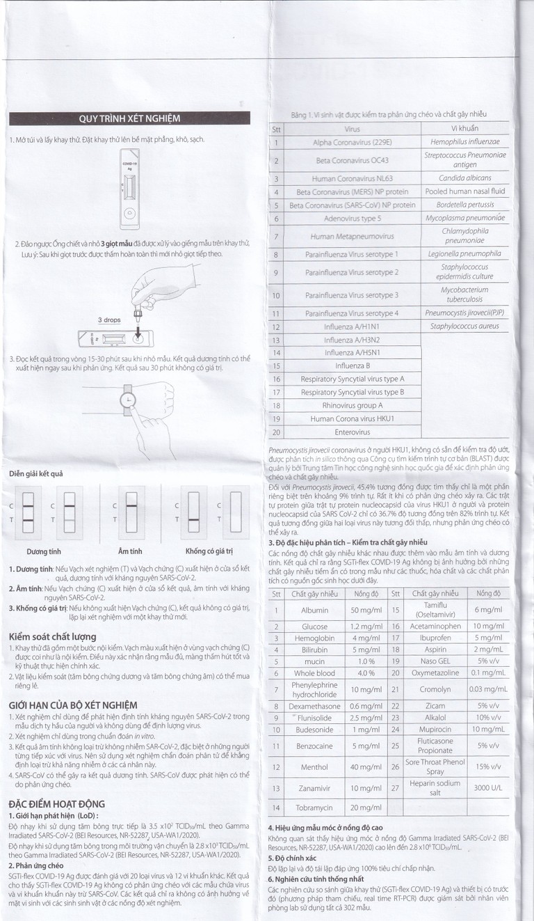 Kít test covid SGTi-flex SUGENTECH khay thử xét nghiệm kháng nguyên SAR CoV-2 (25 kít)
