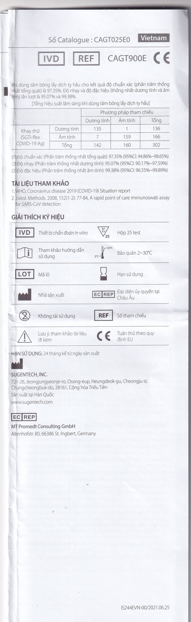 Kít test covid SGTi-flex SUGENTECH khay thử xét nghiệm kháng nguyên SAR CoV-2 (25 kít)