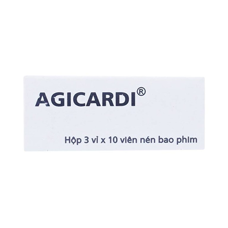 Thuốc Agicardi 5mg Agimexpharm điều trị tăng huyết áp, đau thắt ngực (3 vỉ x 10 viên)
