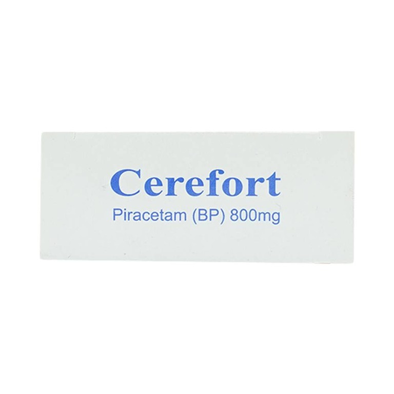 Thuốc Cerefort 800mg Unipharma điều trị chứng chóng mặt, suy giảm trí nhớ (3 vỉ x 10 viên)