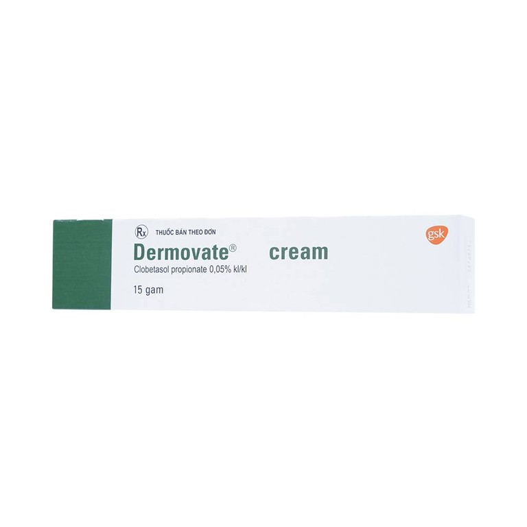 Kem bôi ngoài da Dermovate Cream GSK điều trị vẩy nến, viêm da, lichen phẳng (15g)