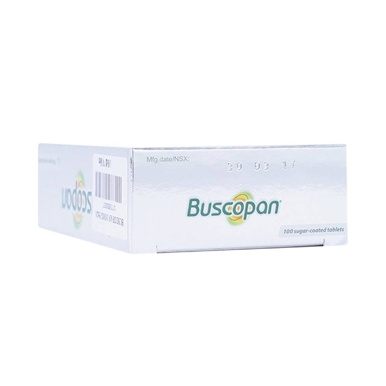 Thuốc Buscopan Boehringer giảm co thắt cơ trơn đường sinh dục, tiết niệu, đường tiêu hóa (5 vỉ x 20 viên)