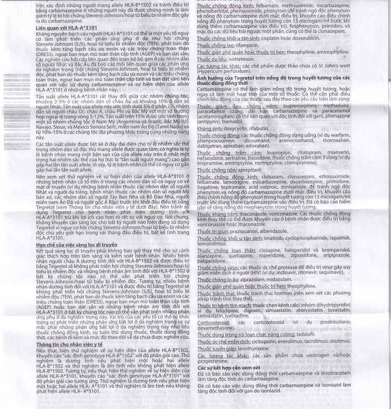 Thuốc Tegretol 200 Novartis điều trị bệnh động kinh (5 vỉ x 10 viên)