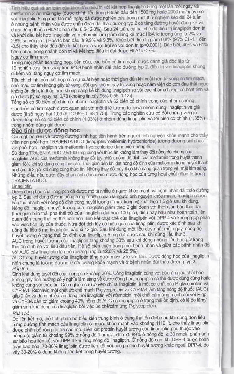 Thuốc Trajenta Duo 2.5mg/850mg Boehringer điều trị đái tháo đường típ 2 (14 viên)