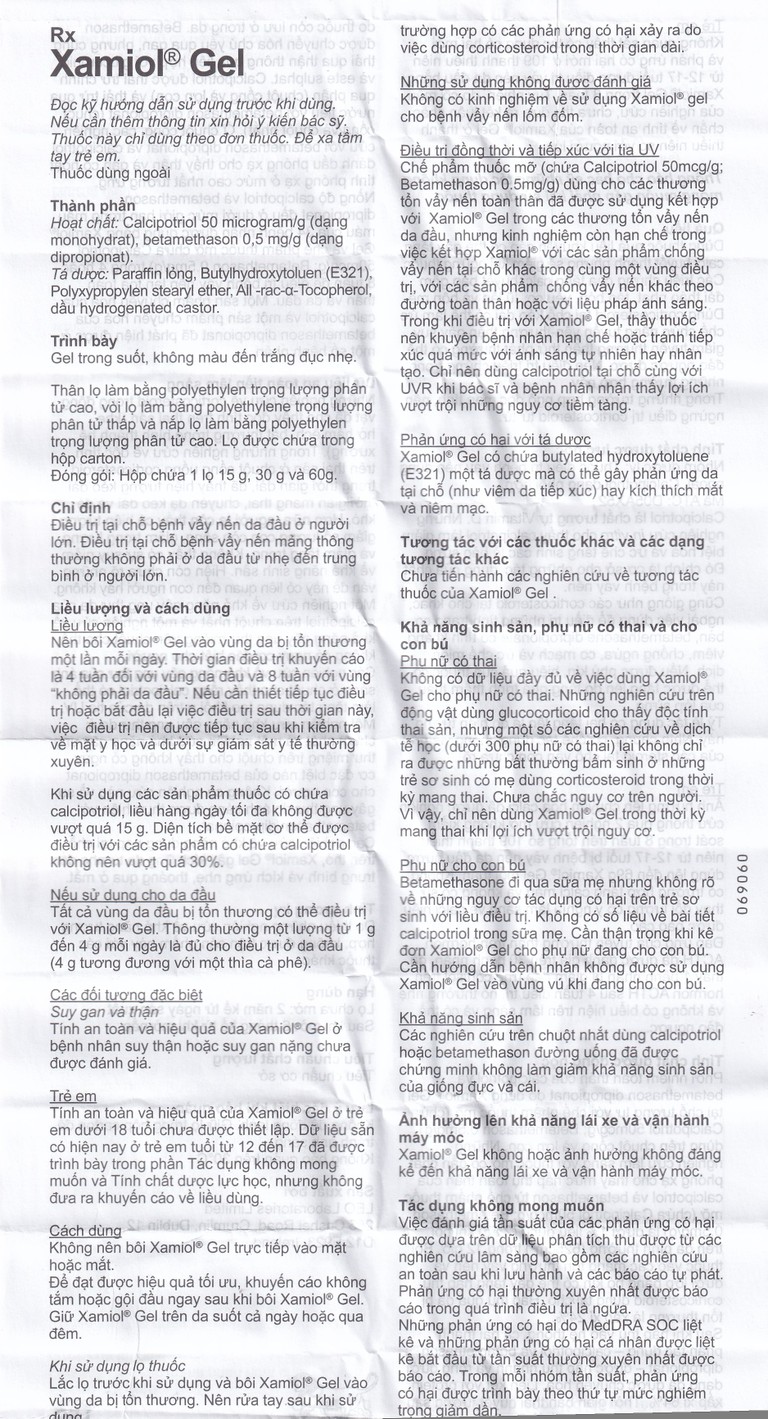Gel Xamiol LEO điều trị tại chỗ bệnh vẩy nến da đầu (15g)