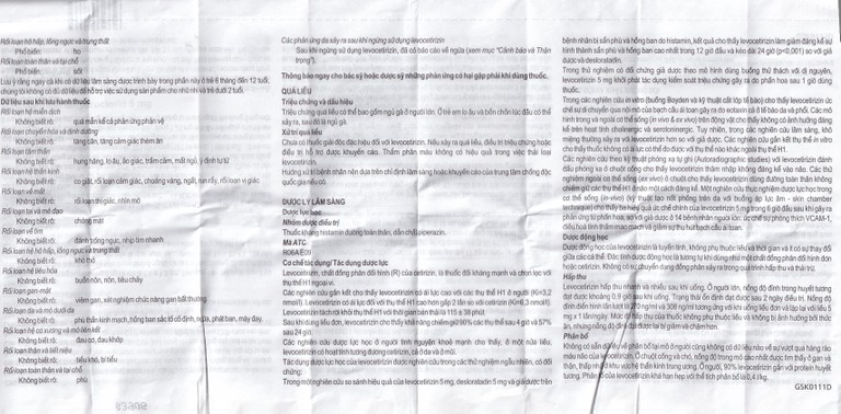 Thuốc Xyzal 5mg GSK điều trị triệu chứng viêm mũi dị ứng theo mùa (1 vỉ x 10 viên) 