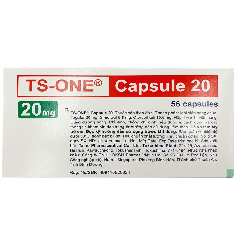 Thuốc TS-One Capsule 20mg Taiho điều trị ung thư dạ dày (4 vỉ x 14 viên)