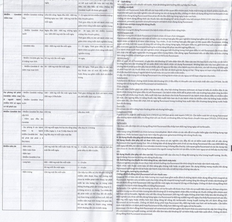 Thuốc Zolmed 150 Abbott điều trị các bệnh nhiễm nấm, dự phòng nhiễm nấm (1 vỉ x 10 viên)