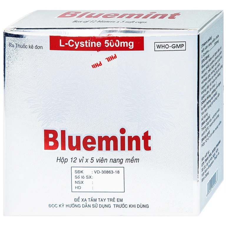 Bluemint 500Mg: Thuốc uống hỗ trợ đẹp da, giảm sạm, tàn nhang
