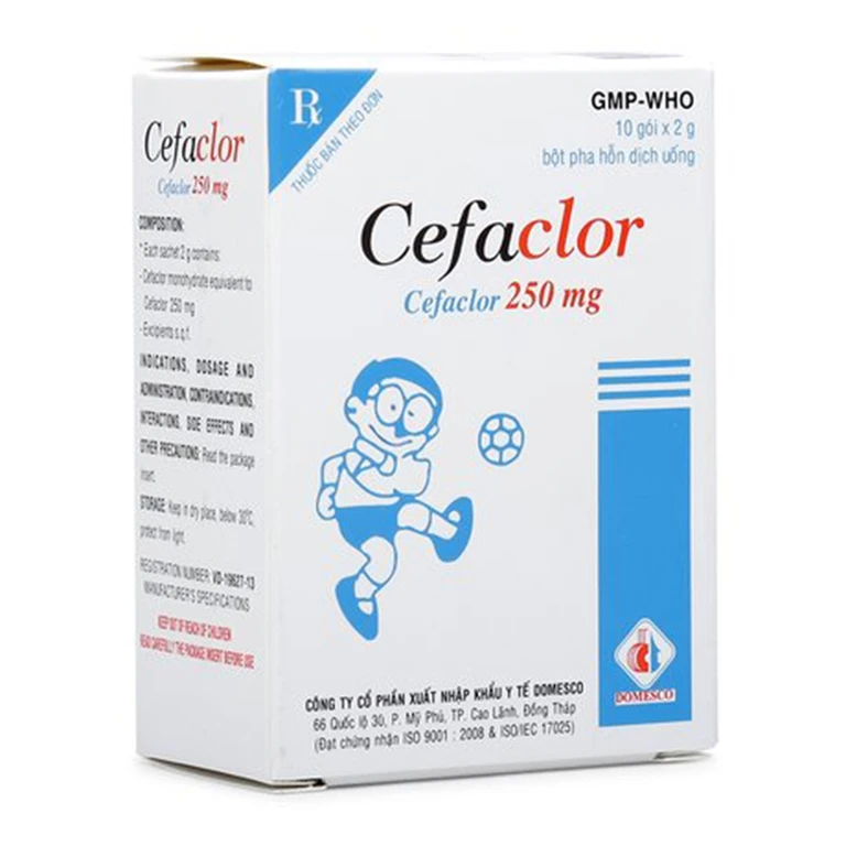 Cefaclor 250mg Domesco: Thuốc kháng sinh trị nhiễm khuẩn