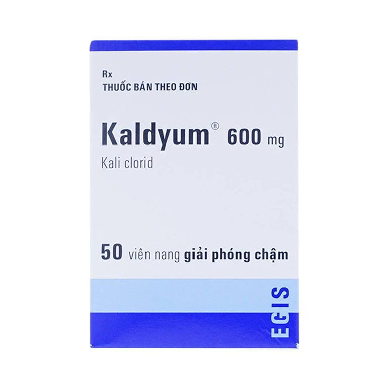 Thuốc Kaldyum 600mg Egis ngừa, trị giảm kali huyết (50 viên)