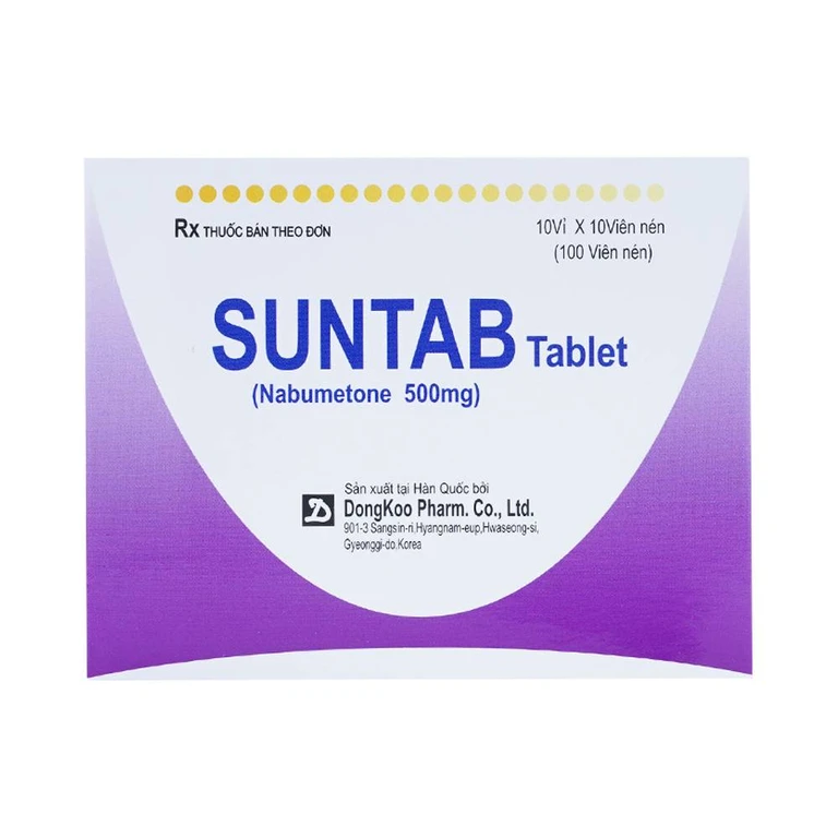 Suntab 500mg điều trị triệu chứng viêm xương khớp (100 viên)
