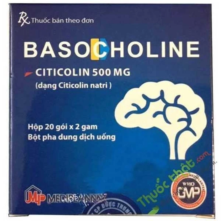 Bột Basocholine 500mg Mediplantex điều trị các rối loạn trí nhớ và hành ...