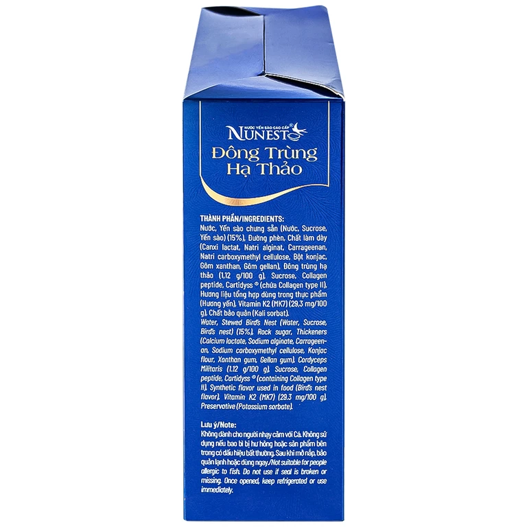 Nước Yến Sào Cao Cấp Nunest Đông Trùng Hạ Thảo 15% Yến (6 hũ x 70ml)