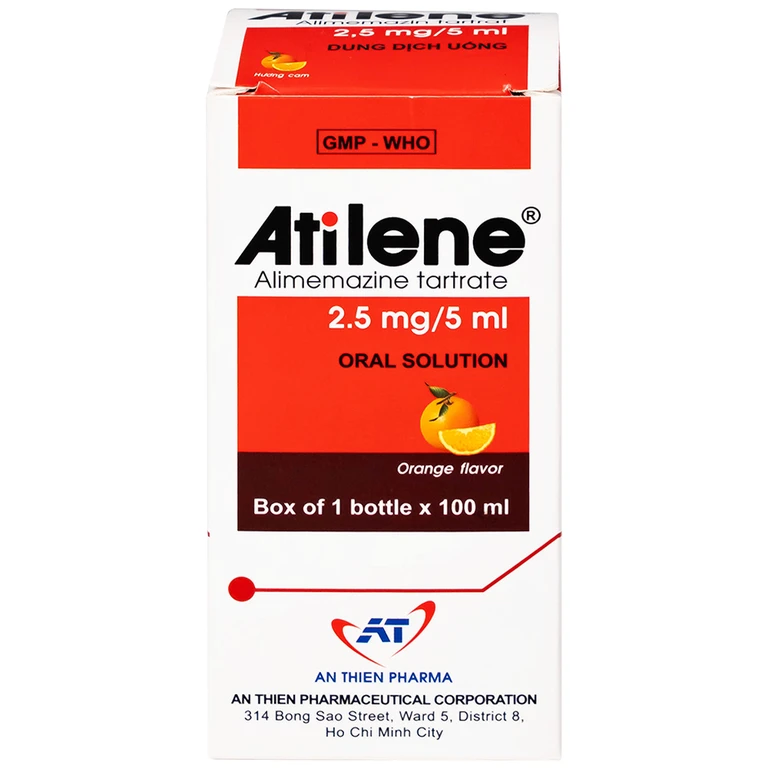 Thuốc Atilene 2,5mg/5ml điều trị bệnh hô hấp, viêm mũi, hắt hơi