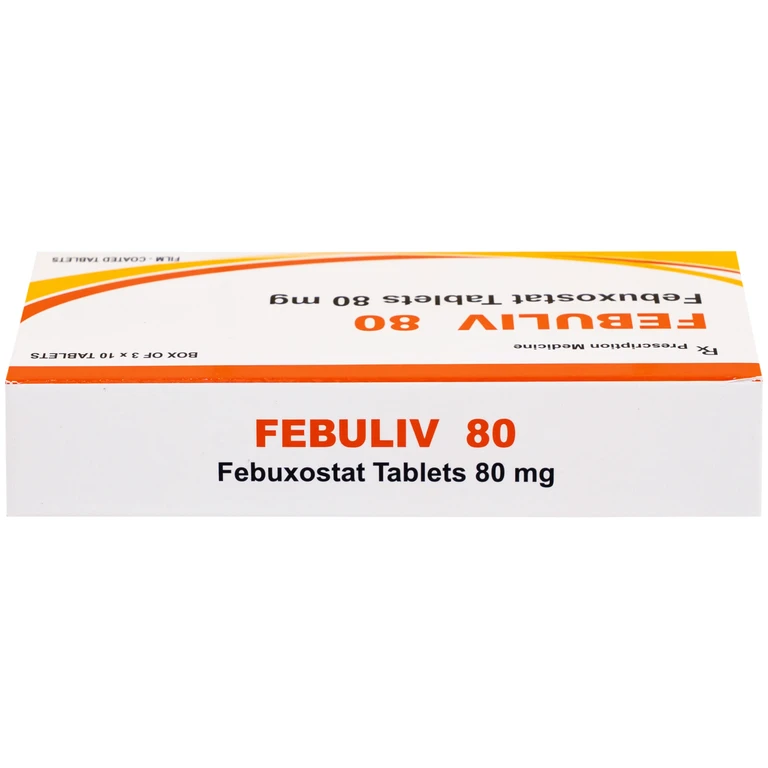Thuốc Febuliv 80mg RV điều trị tăng acid uric huyết mạn tính (3 vỉ x 10 ...