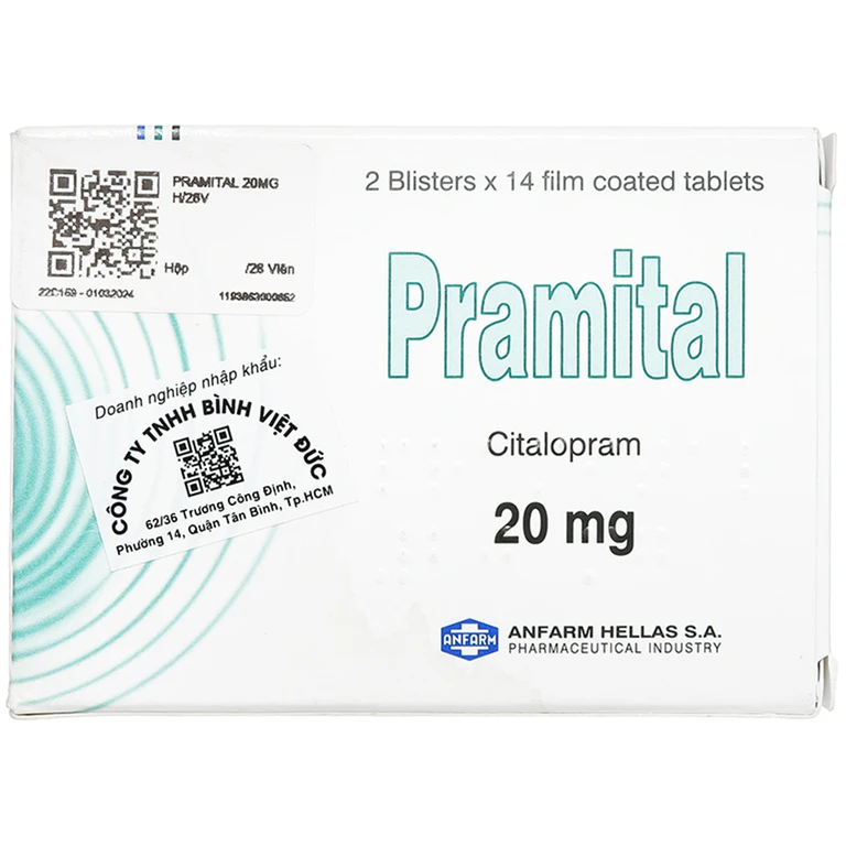 Thuốc Pramital 20mg Anfarm điều trị trầm cảm (2 vỉ x 14 viên) - Nhà ...