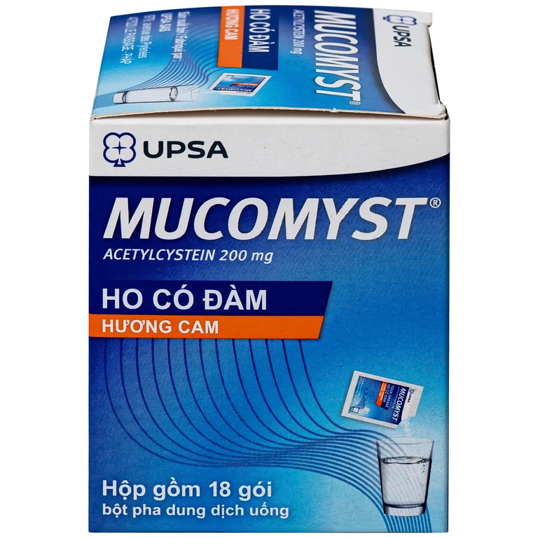 Thuốc Mucomyst 200mg UPSA điều trị ho có đờm, giúp long đờm và tiêu ...