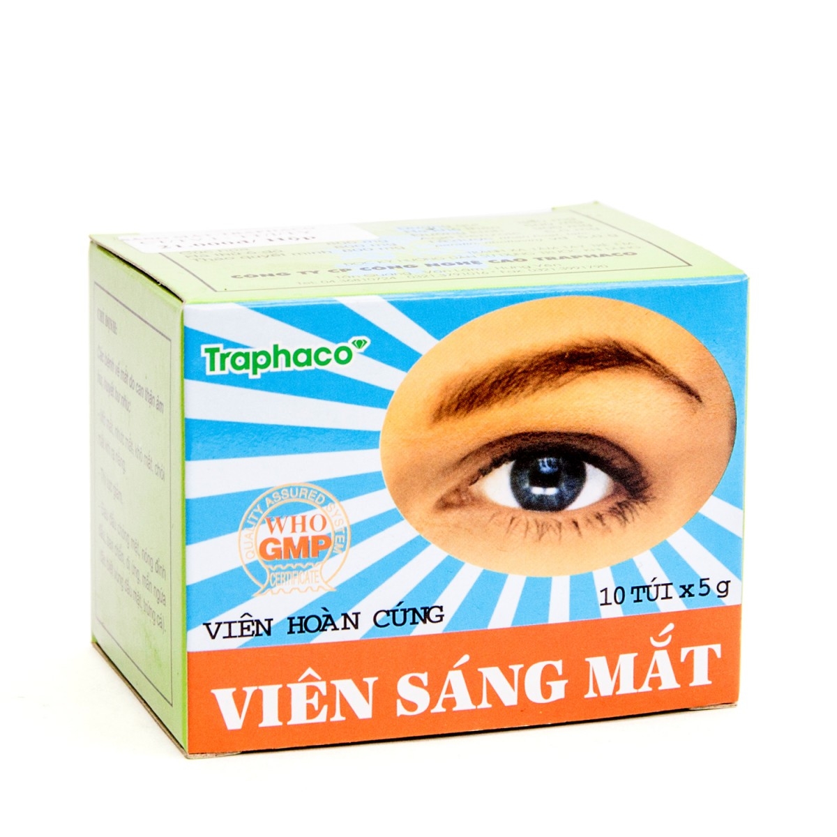 Hình ảnh Viên Sáng Mắt Traphaco điều trị mờ mắt, nhức mắt, khô mắt (10 gói x 5g) 