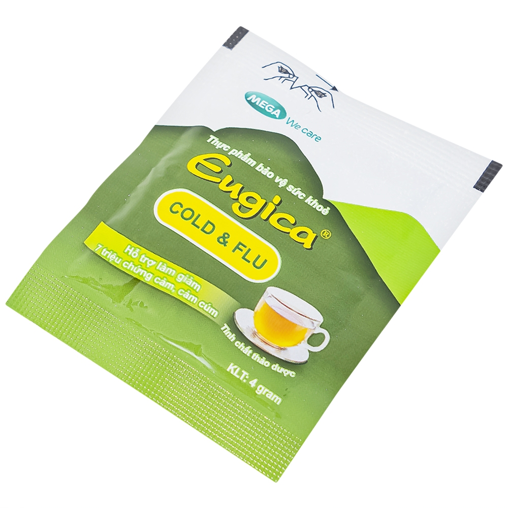 Hình ảnh Tinh chất thảo dược Eugica Cold & Flu hỗ trợ giảm các triệu chứng cảm, cảm cúm (10 gói x 4g)