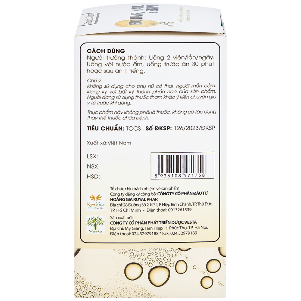 Hình ảnh Thực phẩm bảo vệ sức khỏe Royal Care Bio Hair, Nail & Skin