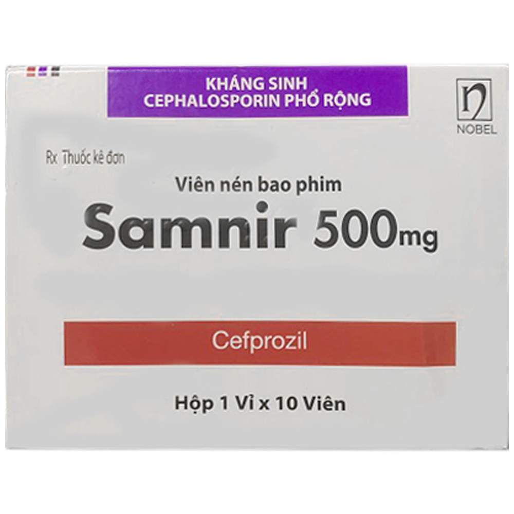 Hình ảnh Thuốc Samnir 500mg Nobelfarma điều trị nhiễm trùng từ nhẹ đến trung bình (1 vỉ x 10 viên)