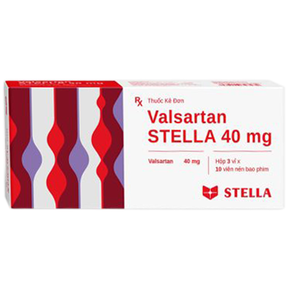 Hình ảnh Thuốc Valsartan Stella 40mg điều trị tăng huyết áp, suy tim (3 vỉ x 10 viên)