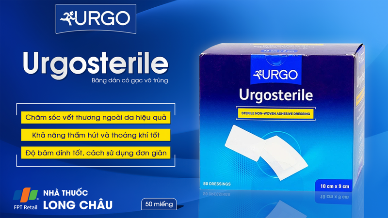 Băng dán có gạc Urgosterile 2