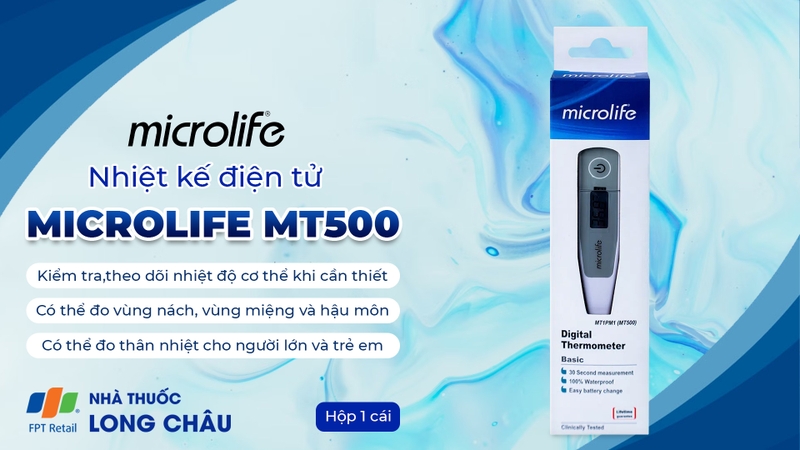 Cách sử dụng nhiệt kế điện tử Microlife MT500