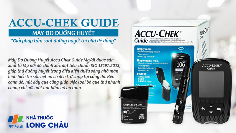 MÁY ĐO ĐƯỜNG HUYẾT ACCU CHEK GUIDE MG/DL