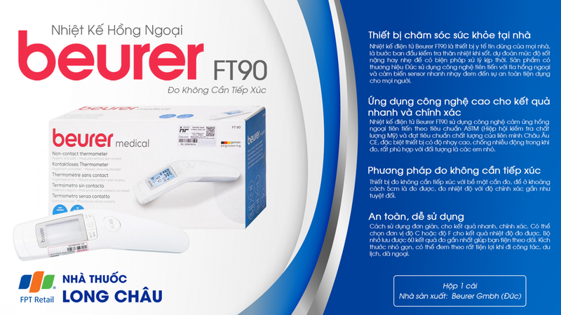 BEURER - FT90 NHIỆT KẾ HỒNG NGOẠI ĐO KHÔNG CẦN TIẾP XÚC 2