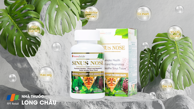 Viên uống Sinus Nose Vitamins For Life 60 viên tăng cường sức khỏe đường hô hấp 1