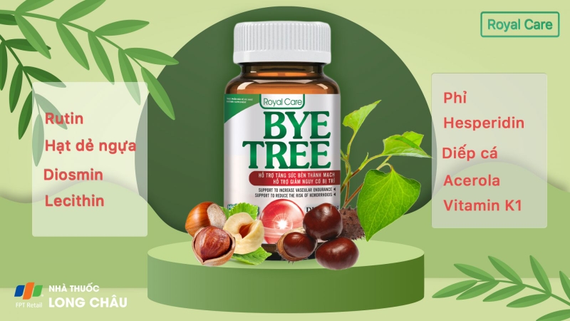 Viên Uống Giảm Nguy Cơ Bị Trĩ Byetree Royal Care 60 Viên 2