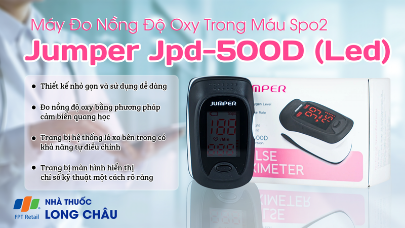 Máy Đo Nồng Độ Oxy Trong Máu Spo2 Jumper JPD-500D (Led)2
