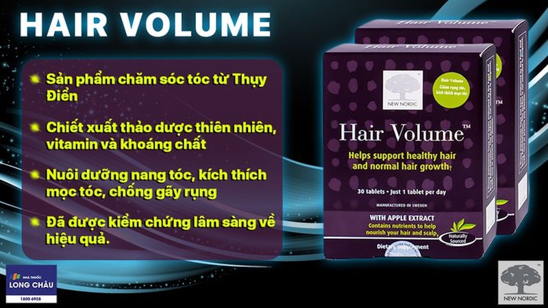 Nuôi dưỡng tóc dày mượt với viên uống Hair Volume 3