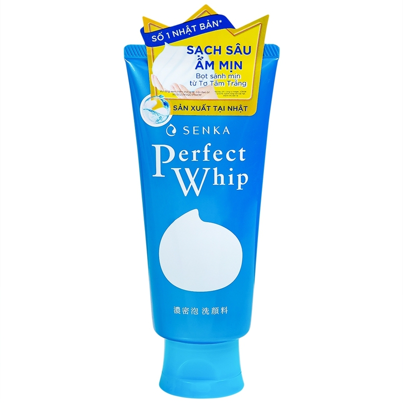 Sữa rửa mặt tạo bọt Perfect Whip U Senka 1