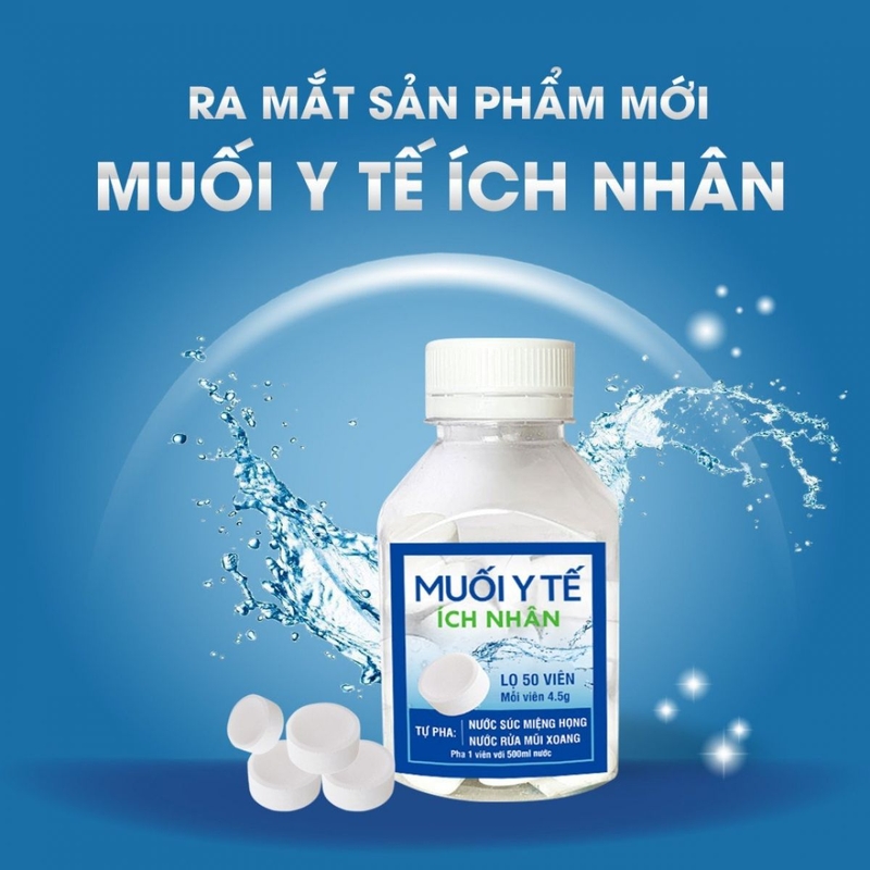 Muối y tế Ích Nhân 50 viên giá tốt