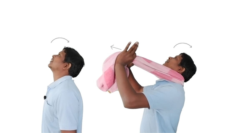 Người bệnh thực hiện bài tập cổ nhẹ nhàng, đúng kỹ thuật