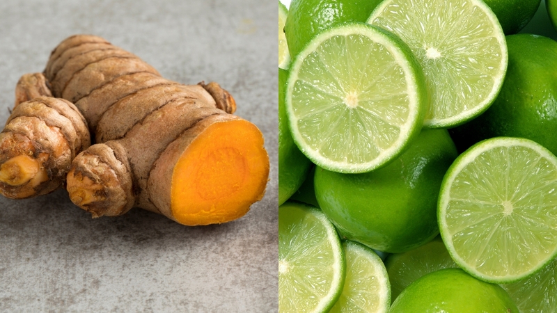 Kết hợp nghệ tươi với chanh có thể giúp giảm thâm mụn nhẹ