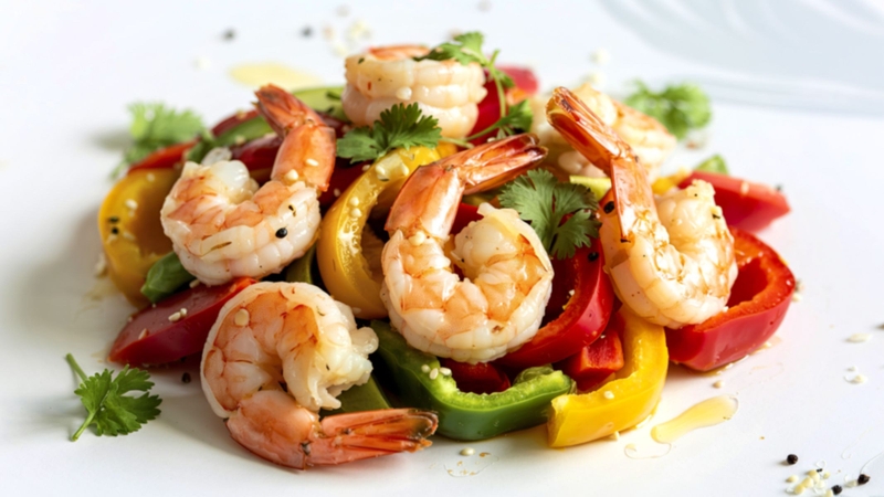 Tôm xào rau củ phù hợp giai đoạn sau 1-2 tuần, hỗ trợ nhu động ruột