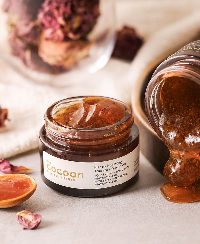 Công dụng mặt nạ hoa hồng True Rose Face Mask Cocoon 3