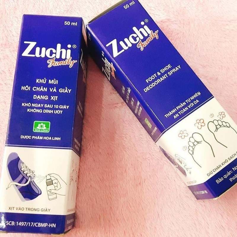 Xịt khử mùi hôi chân và giày Zuchi Family giúp đôi chân bạn luôn khô thoáng, thoải mái và không còn mùi khó chịu