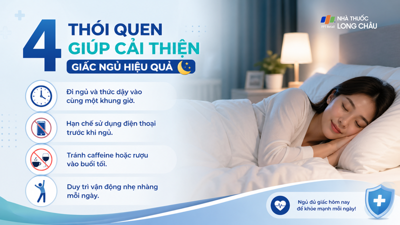 4 thói quen giúp cải thiện giấc ngủ hiệu quả