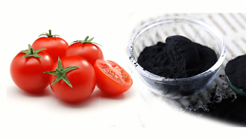 cách làm trắng răng bằng cà chua với than hoạt tính