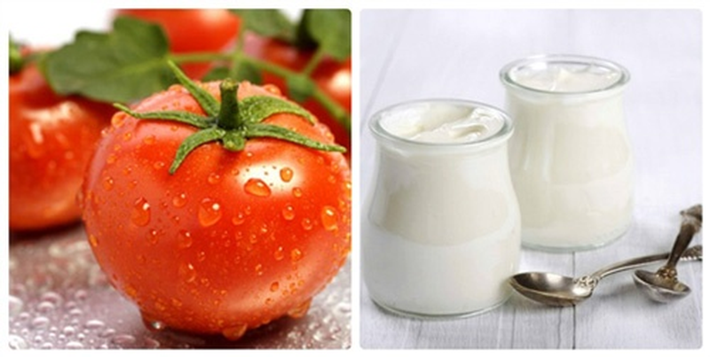 cách làm trắng răng bằng cà chua với sữa chua tại nhà