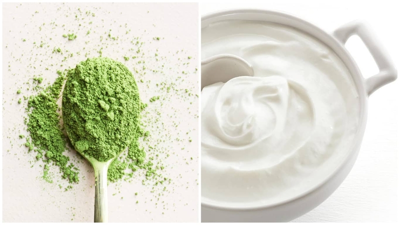 Tắm trắng bằng bột trà xanh và sữa chua