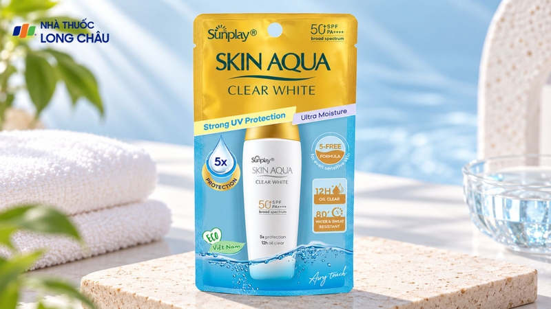 Sunplay Skin Aqua Clear White hỗ trợ chống nắng trong chu trình chăm sóc da hằng ngày