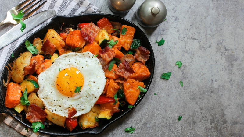 5 thực đơn bữa tối giảm cân với khoai lang và trứng 1