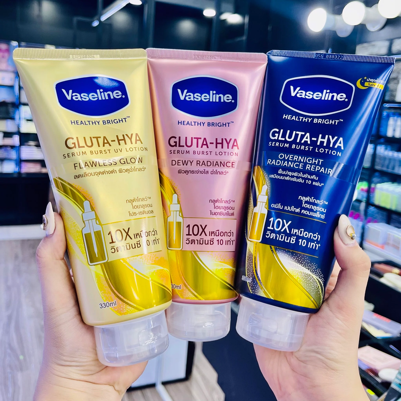 Sữa dưỡng thể chống nắng Vaseline Gluta-Hya review 4