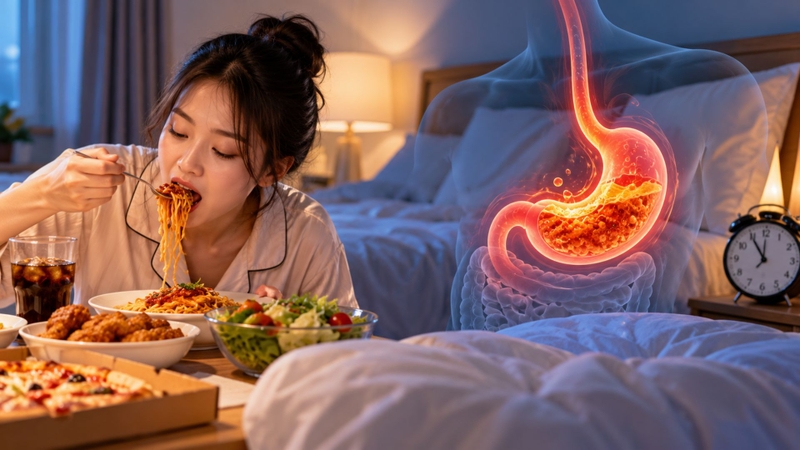 Ăn sát giờ đi ngủ có thể làm tăng triệu chứng trào ngược acid